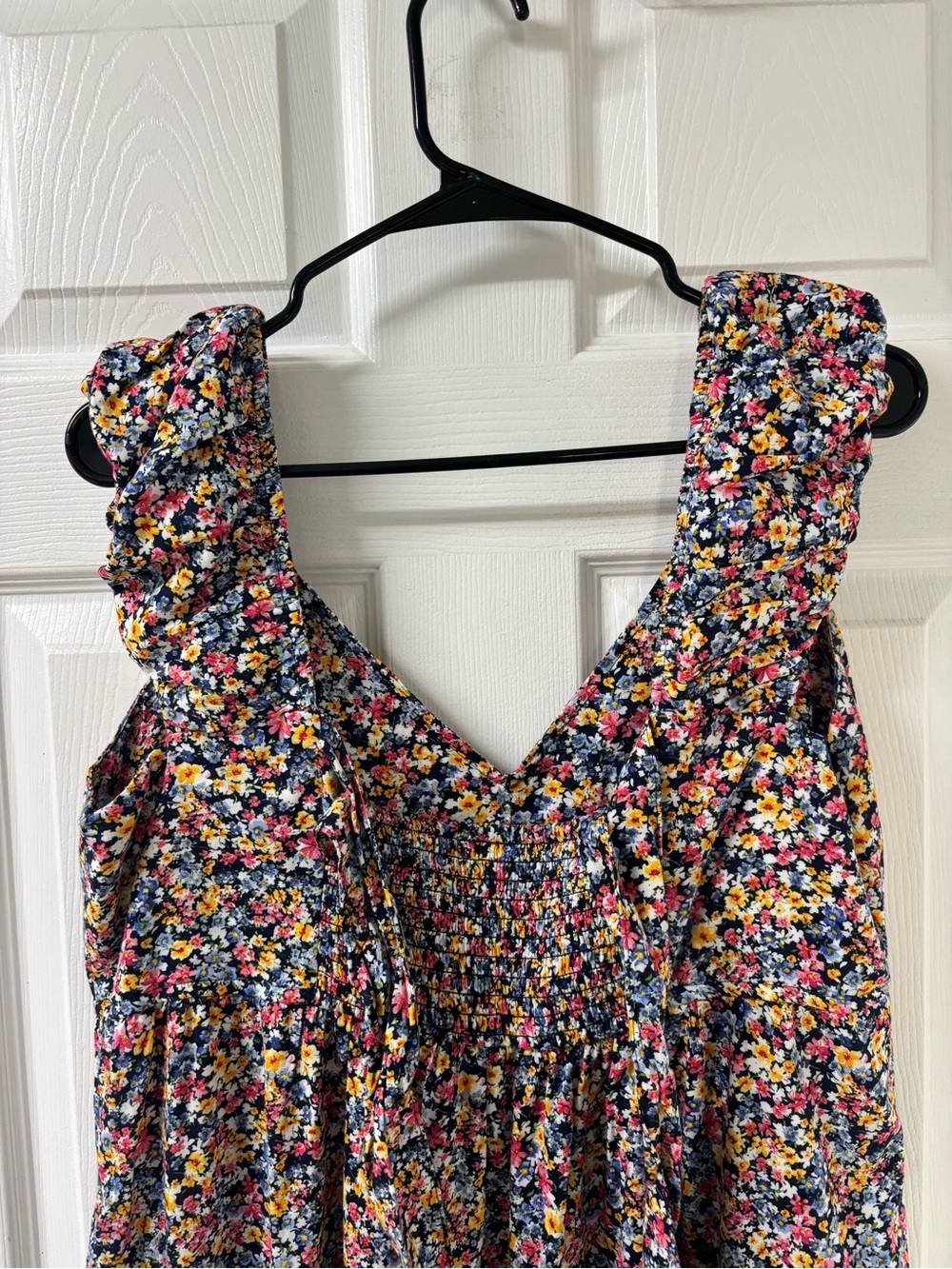 Old Navy Bright Floral Cottagecore Sleeveless Midi Dress Women’s Size Large - Picture 5 of 7